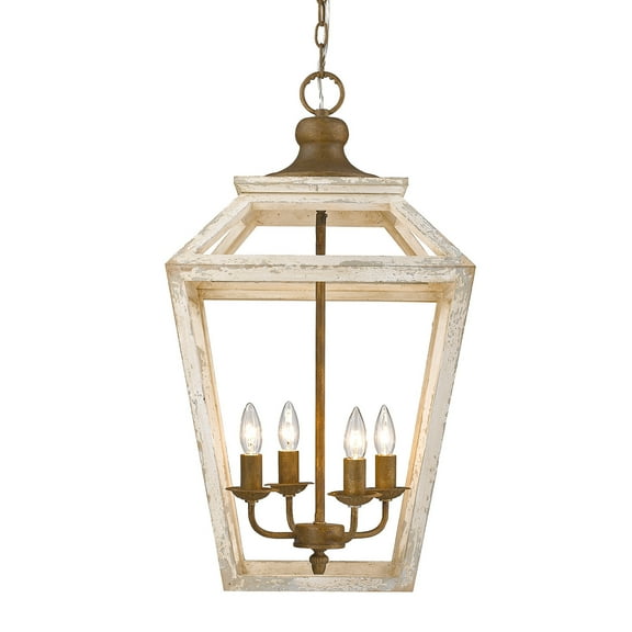 Golden Lighting Haiden 4-light Pendant in Burnished Chestnut