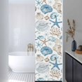thumbnail image 2 of Ocean Retro Window Privacy Film Shell Anchor Starfish Coral Nautical Blue Decorative Glass Window Film UV Blocking Static Cling Non-Adhesive Sticker Covering for Home Door 23.6 x 78.7 inches, 2 of 8