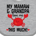 thumbnail image 4 of Inktastic Mamaw and Grandpa Love Me Grandkids Boys or Girls Baby Bib, 4 of 4
