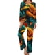 thumbnail image 2 of Elegante pijama Tropical de hojas y flores, conjunto de pijama suave de manga larga, 2 piezas, estético, patrón de primavera, regalo de ropa de dormir, 2 of 4