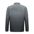 thumbnail image 4 of Blusa y camisa de manga larga con cuello vuelto para hombre, jersey con cremallera, color liso, solapa, blusa de manga larga con cuello vuelto, blusa para hombre, blusa de poliéster, 4 of 5