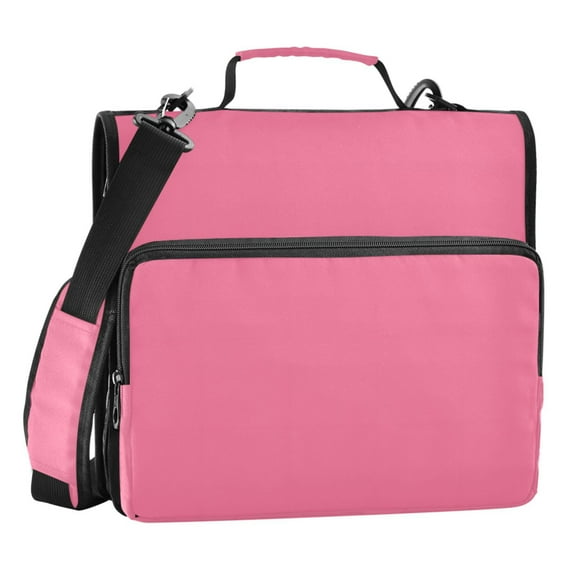 ALAZA Zipper Binder Pink 3 Ring Trapper Keeper File Folder Organizer Bag