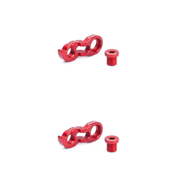 Toystoory Kit extensor de patilla de cambio trasera de riesgo, convertidor de ranura a prueba de herrumbre, suspensión de volante resistente al Rojo 2piezas