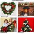 thumbnail image 6 of 12 Pack Gold Xmas Glitter Poinsettia 5.1 inch Artificial Flowers Christmas Tree Decorations Clearance Ornaments, 6 of 7