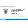 thumbnail image 2 of Fuel Filter - Compatible with 2007 - 2009 Mercedes-Benz ML320 2008, 2 of 2