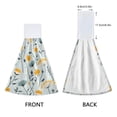 thumbnail image 3 of Haosy 2 Pack Kitchen Wash Cloths with Hanging Loops Absorbent Absorbent Quick Drying Hand Towels, Scattered Dandilion Floral, 3 of 7