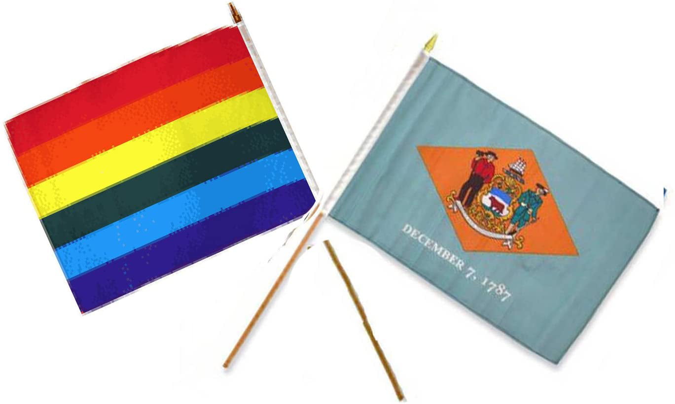 3x5 Gay Pride Rainbow & State Florida 2 Pack Flag Wholesale Combo 3'x5' 