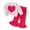 Hot Pink, variant on Fsqjgq Baby Girl Clothes Toddler Girls Valentine's Day Outfits Long Sleeve Heart Embroidered Sweatshirts Flare Pants Bell-Bottoms Clothing Sets 12M