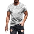 thumbnail image 1 of Camisas de Manga Larga para Hombres Blusa de Cuello Redondo de Impresión Cómoda, Camisa Casual de Poliéster para Uso Diario, de Fiesta Y de Primavera de Verano, 1 of 5