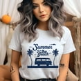 thumbnail image 2 of Summer at the Beach Van T-Shirt – Retro Palm Tree Graphic Tee, Forest Green, Size 2XL, 2 of 6