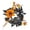 H, variant on Fall Maple Leaf Candle Ring Wreath, 12.6 in Artificial Sunflower Candle Holder Decor for Halloween Thanksgiving Harvest Table Centerpiece