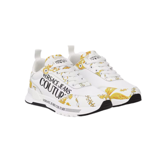 Versace Jeans Couture Womens Chunky White Sneakers with Gold  display picture 3