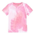 thumbnail image 4 of MHZLDYZ Cute Summer Outfits for Girls 10-12 Kids Toddler Boy Girls Clothes Sports Casual Tie Dye Prints Short Sleeves T Shirt Elastic Waist Pants Set Outfit Hawaiian Shirt for Girls (Pink,130), 4 of 6