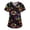 22# Multicolor, variant on Halloween Scrub Tops Women,Scrub Tops Women Funny Pumpkin Print V Neck Short Sleeve Shirts Stretch Anti Wrinkle Nursing Uniform Black 4XL