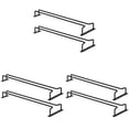 thumbnail image 1 of Large Stemware Wine Glass Hanger Rack Under Cabinet Kitchen Bar Storage Black Iron 17 Inch Set of 6, 1 of 6
