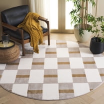 Safavieh Groove Keane Geometric Area Rug, Ivory/Gold, 6'7" x 6'7" Round