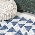 thumbnail image 4 of JONATHAN Y SANTA MONICA 2 x 8 Runner Rug, Andratx Tribal Geometric - Blue/Ivory, SMB126B-28, 4 of 9