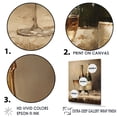 thumbnail image 3 of Designart "Vintage Symphony Of Champagne" Champagne Floater Framed Wall Decor, 3 of 5
