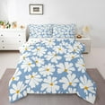 thumbnail image 3 of Homewish Rustic Vibrant Floral Queen Comforter Set, Blue Groovy Daisy Flower Bedding Sets, Princess Style Reversible Bedding Comforter Set, Lightweight Room Decor, 3-Piece, 3 of 8