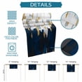 thumbnail image 6 of Blue White Table Runner 70 Inches Long, Gold Graffiti Painting Art Retro Country Kitchen Dining Burlap Linen Tablerunner for Small/Round/Square/Wedding/Coffee/Dining Table Party Home Décor 13 x 70, 6 of 8