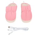 thumbnail image 2 of Electric Heated Slipper Prevent Slipping Foot Warming USB Heating Shoes for Home Wear Pink(10.6 X 4.1in), 2 of 5