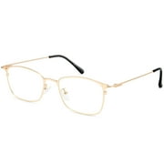 Livho Blue Light Blocking Glasses, Anti Glare UV Filter Square Metal Lightweight Computer Gaming Glasses for Women Men