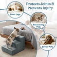 thumbnail image 3 of PETMAKER 3-Step Pet Stairs with Removable Zippered Microfiber Cover (Gray), 3 of 8