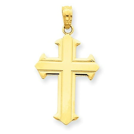 14k Yellow Gold Passion Cross Pendant