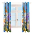thumbnail image 4 of Colorful Daisies in Bloom Window Blackout Curtain 3d Printed Blackout Curtain Bedroom Living Room Hotel Window 2 Panel Shade, 4 of 6