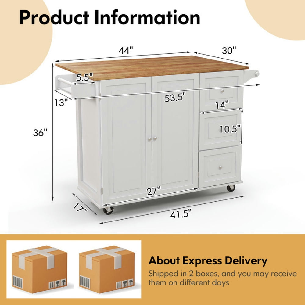 Finihen Rolling Storage Cabinet Cart, Kitchen Island Cart, Kitchen Island Trolley Cart Wood with Drop-Leaf Tabletop and Storage Cabinet, for Kitchen, Dining Room, White Finihen Rolling Storage Cabinet Cart, Kitchen Island Cart, Kitchen Island Trolley Cart Wood with Drop-Leaf Tabletop and Storage Cabinet, for Kitchen, Dining Room, White
