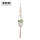 thumbnail image 1 of Toystoory Macramé hecho a mano para plantas, colgador de flores/macetas para decoración de pared, 1 ud. Jardín y Patio No.09, 1 of 6