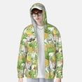 thumbnail image 4 of Goofa Gnome and Pineapple Printed Women's UPF 50+ Sun Protection Hoodie Jacket Lightweight Long Sleeve Sun Shirt for Women with Pocket Hiking Outdoor-, 4 of 9