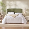 thumbnail image 2 of Virtu Twin Headboard No Tools Required Peel and Stick Upholstered Boucle Bed Headboard Only, Olive Green, 2 of 8