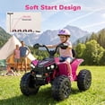 thumbnail image 6 of WOWEHICLE 24V 4WD Kids Ride On ATV, 800W Electric 4-Wheeler with 2 Seats, Max 5 MPH, Ages 3-8, Pink, 6 of 7