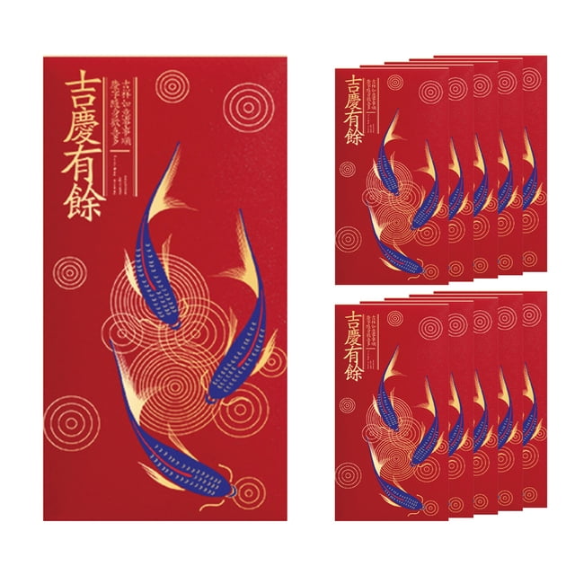 Sobres rojos Lisbinx para Año Nuevo Chino 2025, paquete de serpiente roja, sobres para dinero, regalos Hong Bao para el Festival de Primavera, bodas, cumpleaños, con 5 diseños (10 unidades)