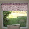 thumbnail image 2 of Cotton Window Valance Floral Print 58 Inch Wide Hearts and Dots Red, 2 of 3