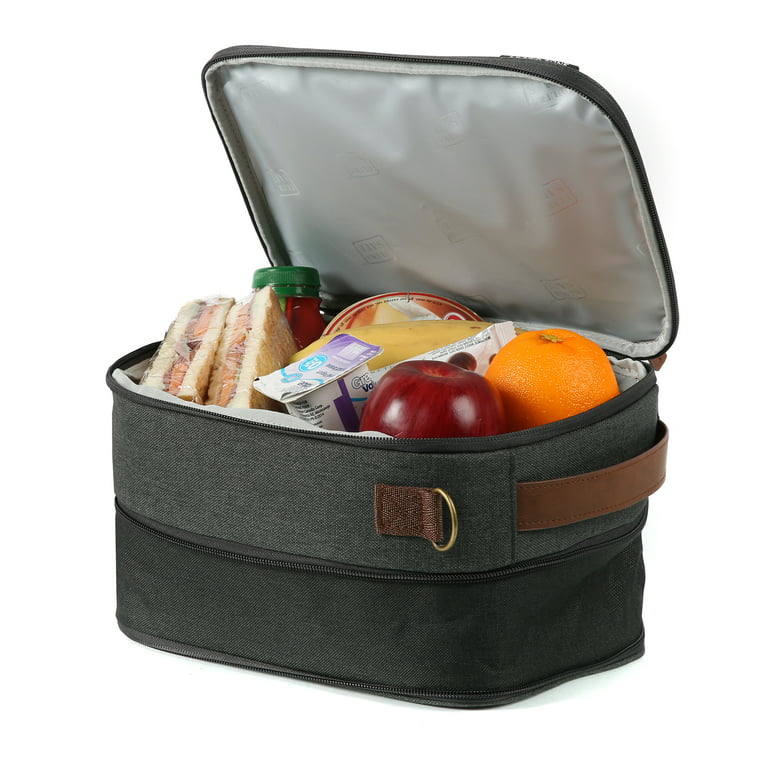 Heathered Eco Expandable Lunch Box Black by Arctic Zone