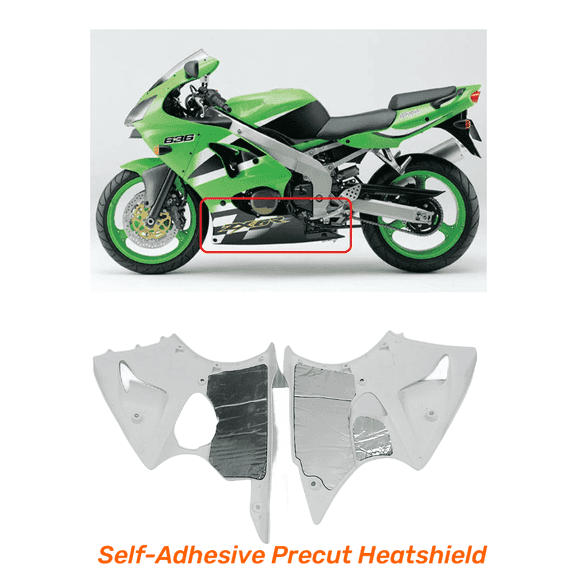 Professional Grade Self-adhesive ABS Fairing Insulation Heatshield Pad Precut for Kawasaki Ninja ZX6R 2000-2002