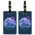 thumbnail image 1 of Abstract Geometric Mountainscape Luggage ID Tags Suitcase Carry-On Cards - Set of 2, 1 of 5