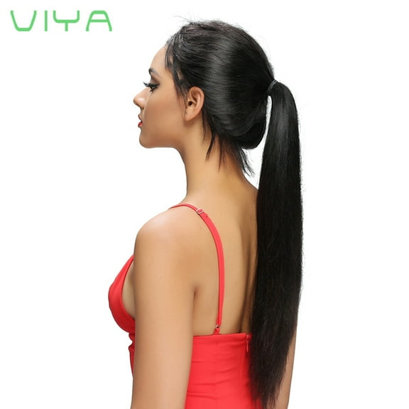 VIYA Straight Hair Bundles Unprocessed Brazilian Human Hair Bundles for Black Women 24 Inch 1 Bundle/Pack