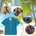 thumbnail image 4 of Trombone Pattern Hawaiian Shirt for Men, Musical Instruments Button Down Summer Beach Short Sleeve, Sizes S-5XL, 4 of 4