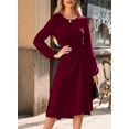 thumbnail image 4 of Vestido formal Happy Sailed otoño-invierno de manga larga para mujer, 4 of 9