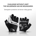 thumbnail image 4 of Sonducket Guantes de ciclismo de 2 piezas para hombre y mujer, Protector deportivo antideslizante, a prueba de golpes, antisudor, medio dedo, Ciclismo Negro SG, 4 of 6