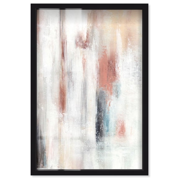 White Space Shadowbox Print Pastel Decor by Art Remedy, Black Frame, 10 x 15