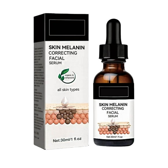wileqep Melanin Correcting Facial Serum, Dark Spot Correcting Glow Serum, Mild and Not Stimulating for Any Part, Melanin Correcting Facial