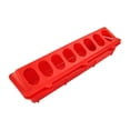 thumbnail image 2 of Flmtop Chicken Feeding Trough Colorful 14 Holes Enlarged Chicken Trough Feeding Tray for Animal Red, 2 of 9