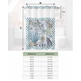 thumbnail image 6 of No Hook Shower Curtain with Snap in Liner, Ocean Nautical Starfish Octopus Coral Shell Plaid Hotel Shower Curtains for Bathroom, Washable Shower Curtain Liner Set with Mesh Top Window, 48"x72", 6 of 6
