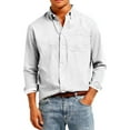 thumbnail image 2 of Men's Casual Button-Down Long-Sleeve Shirt Fashionable Casual Men's Clothing, 2 of 5