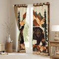 thumbnail image 3 of Manfei Animal Bear Blackout Curtains Set of 2 (52x84 Each) for Children Teens,Abstract Geometric Window Curtains,Rustic Cabin Curtains and Drapes,Luxury Bedroom Decor, 3 of 6