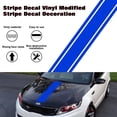 thumbnail image 4 of Xotic Tech 3X Blue KK Vinyl Front Hood Bumper Fender Trunk Double Stripe Sticker Decal Universal For Car, 4 of 8